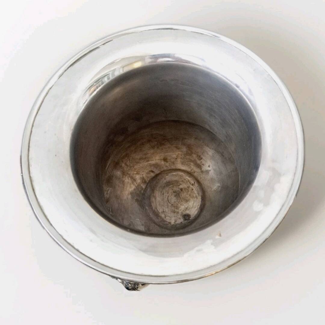 Vintage silver metal champagne bucket