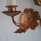 Pair of gold metal wall light
