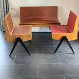 Trio of vintage EKA Wohnmobel benches