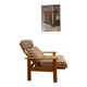 Relax armchair Scandinavian style chaise longue in wood and wool