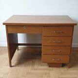Vintage 1960 Desk in Oak - Scandinavian Design - 5 Drawers