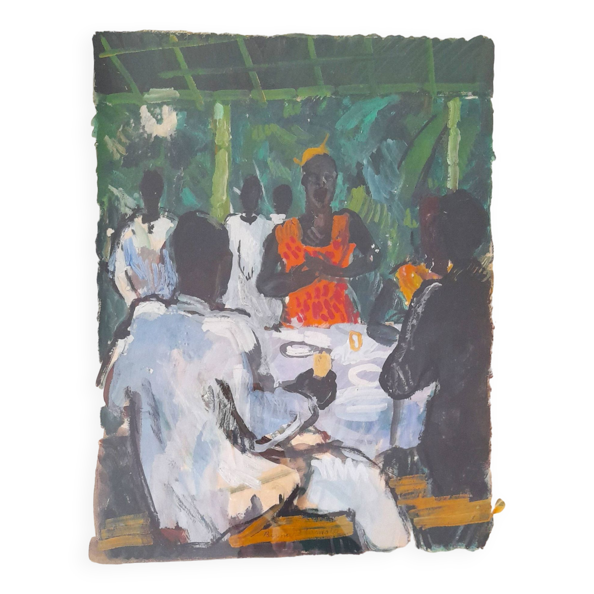 gouache by Bernard Lamotte