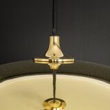 Large suspended brass chandelier by Florian Schulz, Germany.