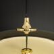 Large suspended brass chandelier by Florian Schulz, Germany.