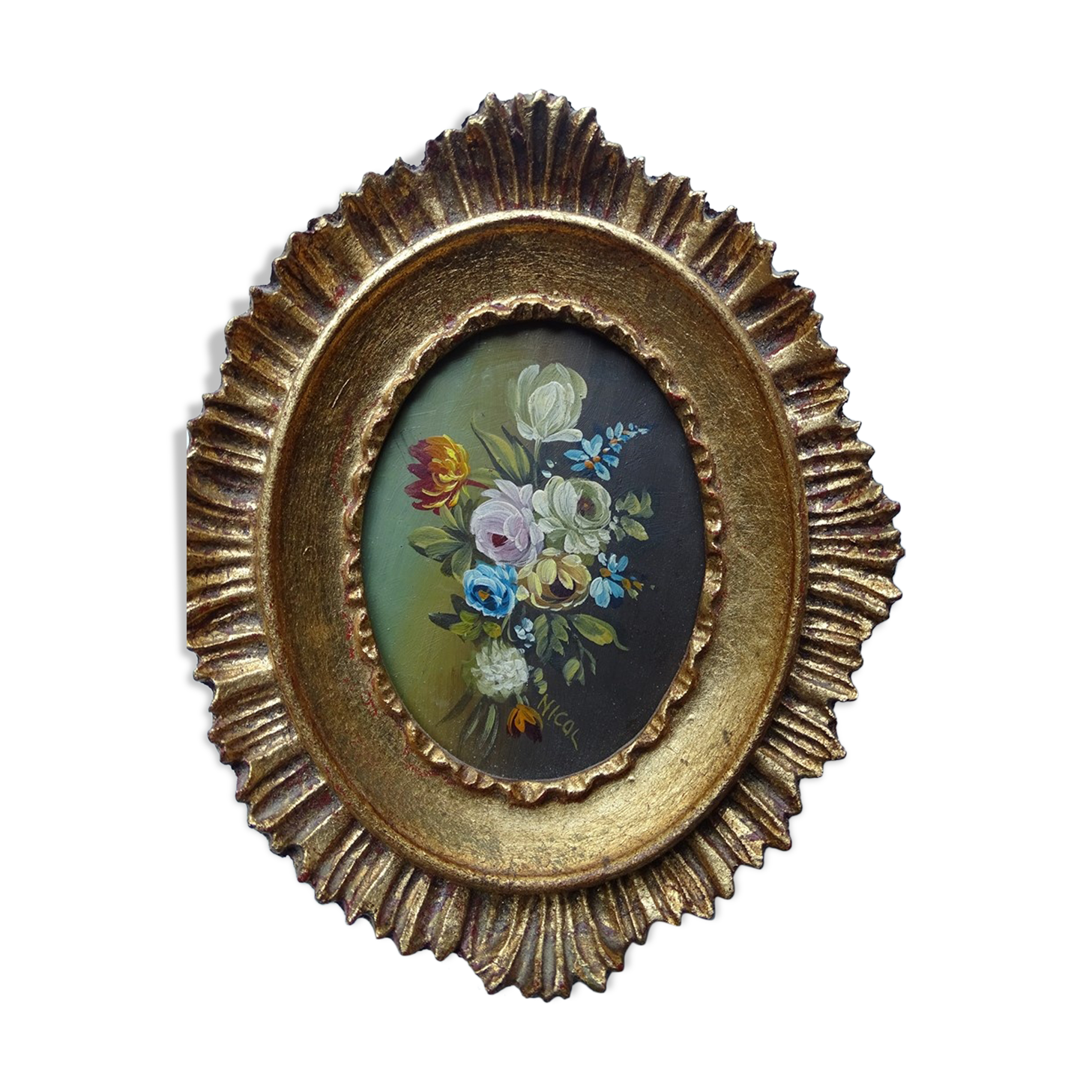 Oil paint on copper.