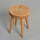 Pair of pine stools by René Martin, France, circa 1965