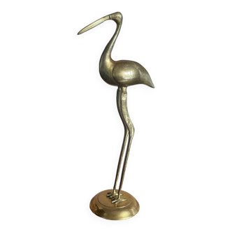 Brass heron bird 45 cm