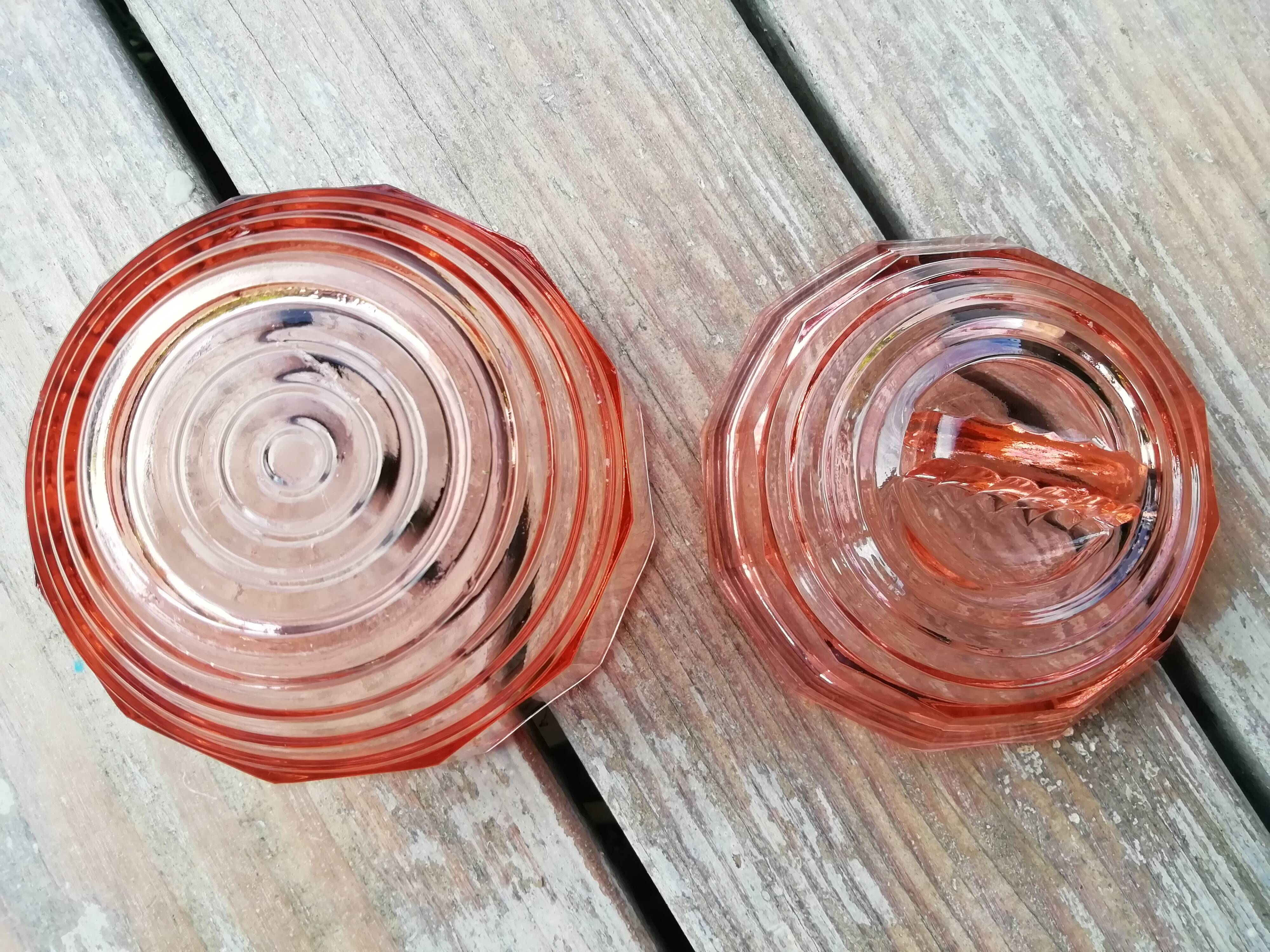 Bonbonnière glass rose