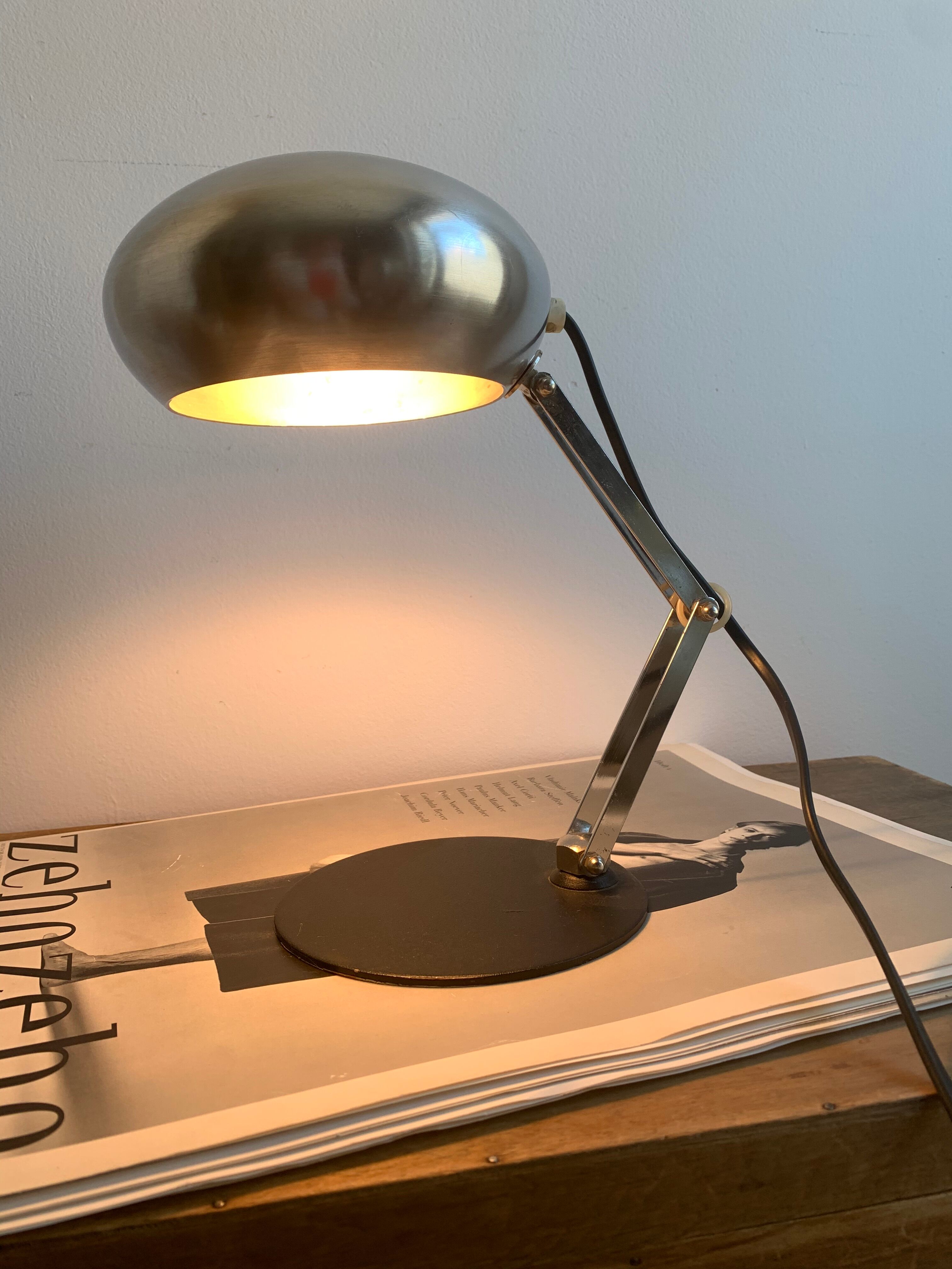 Chrome desk lamp, Germany 1970