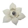 Applique fleur Masca métal blanc crème vintage