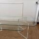 Vintage Plexiglass and glass coffee table
