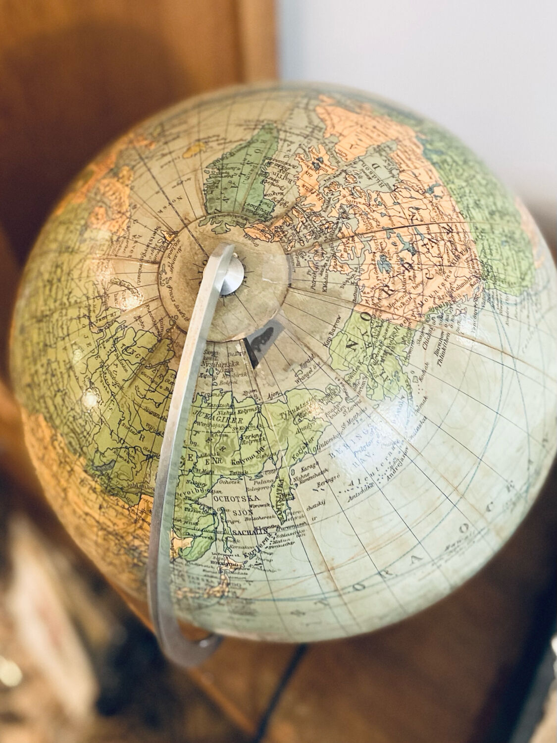 Illuminated terrestrial globe Columbus, Sweden, 1950s