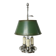 Authentic antique bouillotte lamp in chrome bronze with 3 lights, 1930s.