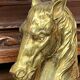 Table lamp made of solid bronze on a marble base.