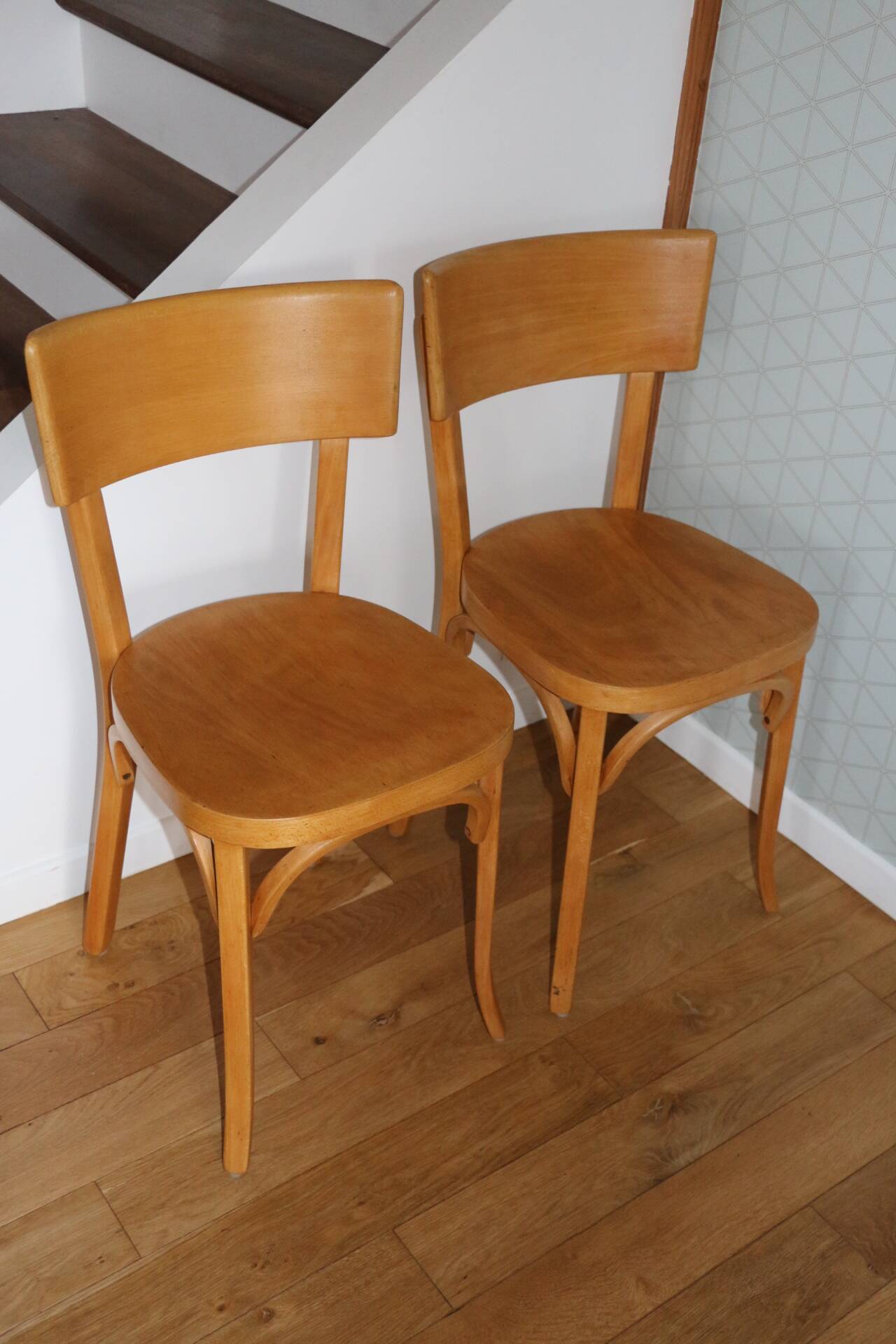 Set of 4 Baumann No. 30 chairs with wide back