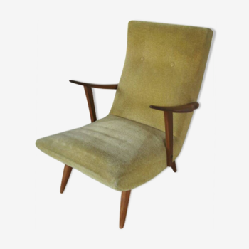 Scandinavian Chair in wood and teak 70s