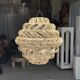 Suspension or rattan lampshade in an elongated spherical shape, layered H80 D