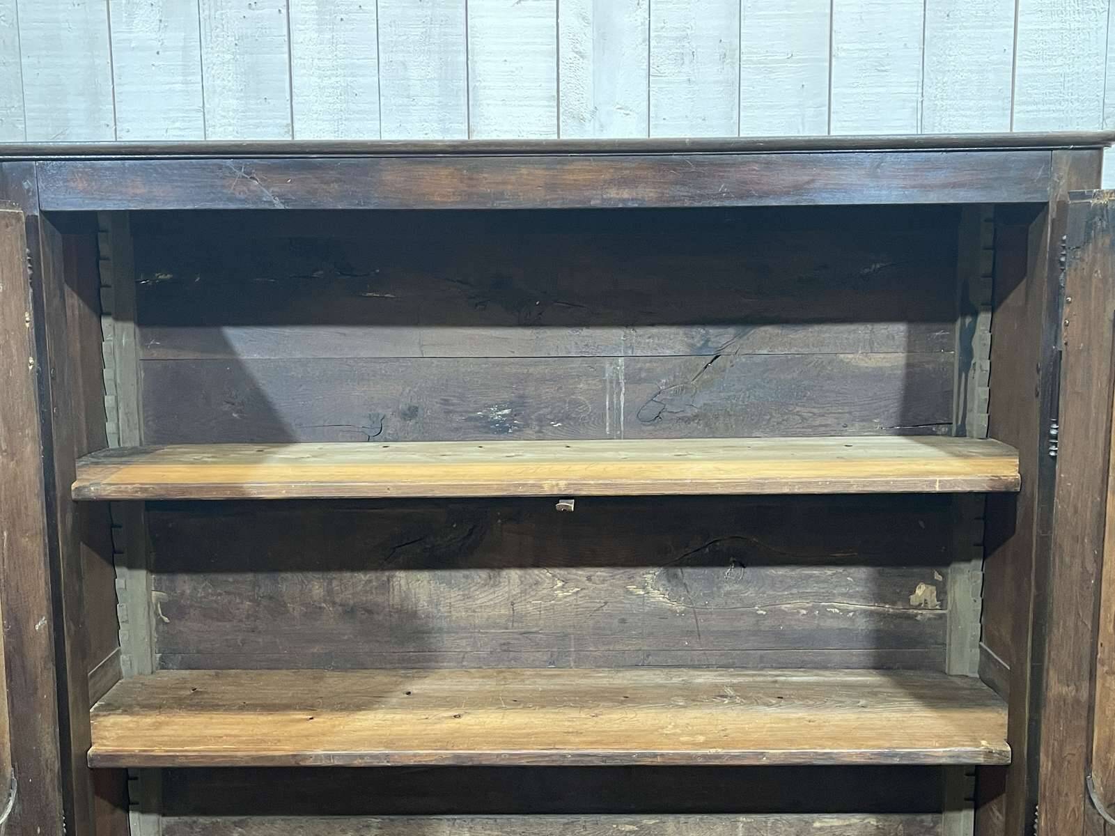 Louis XV style low cabinet in walnut, 19th century