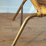 Rattan shell armchair