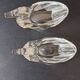 2 duck-shaped crystal salt cellars