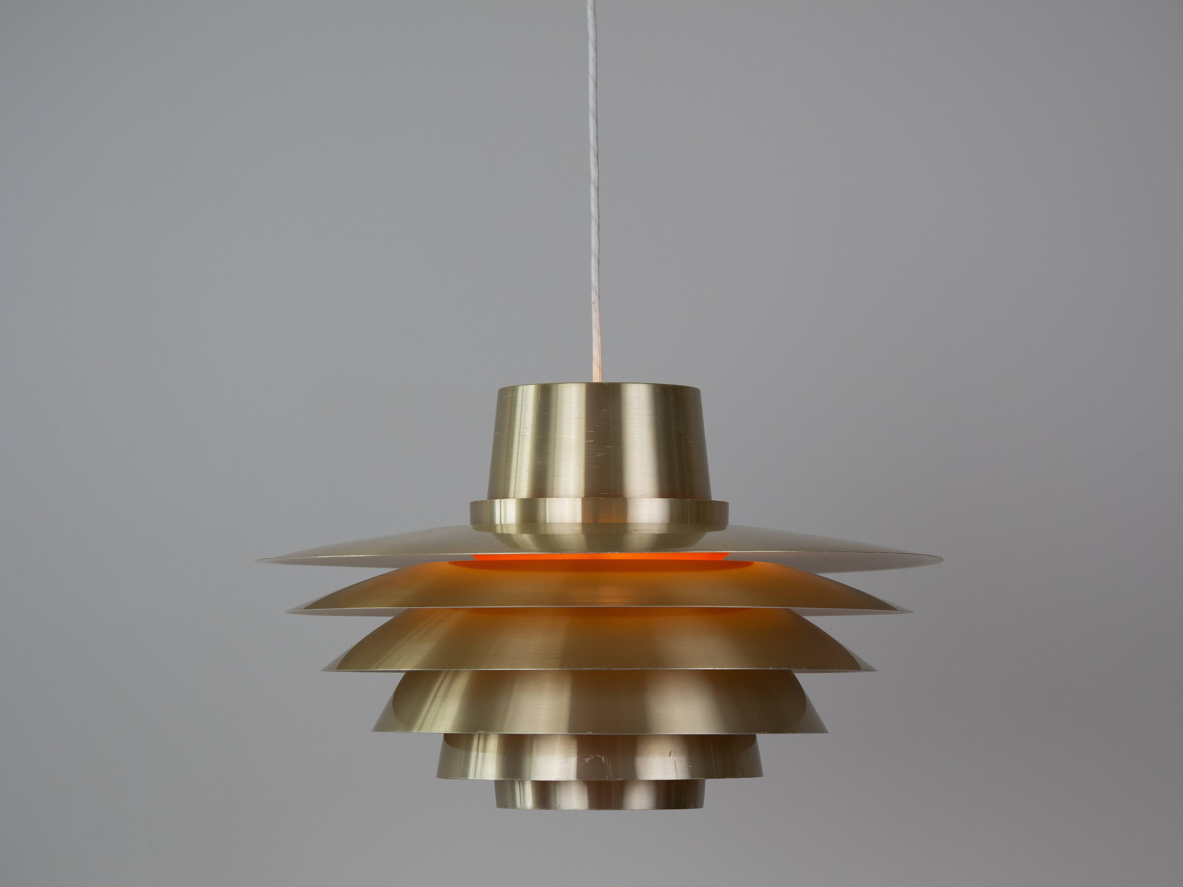 Danish vintage Verona lamp by Svend Middelboe, Lyfa, 1960s