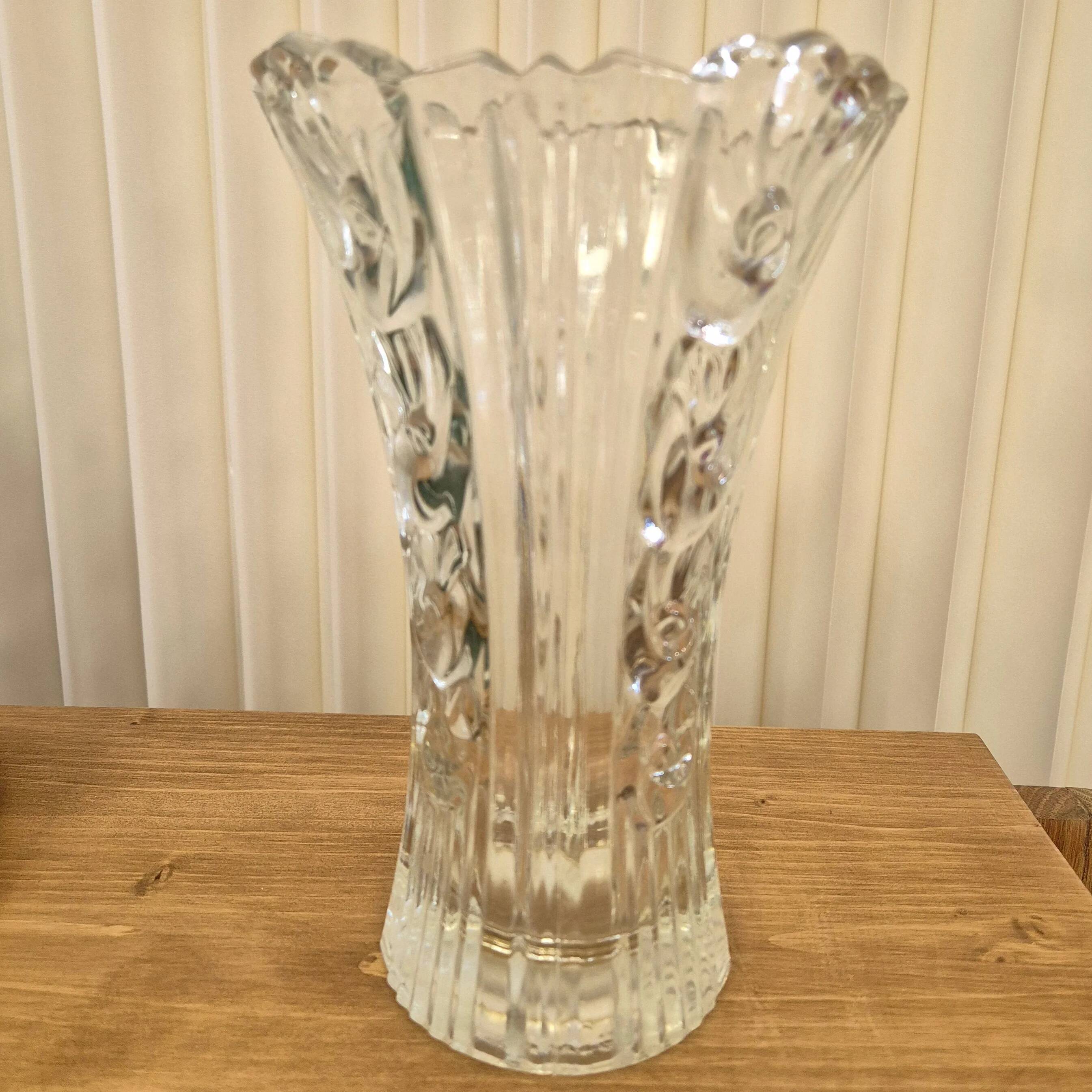 Cut glass vase