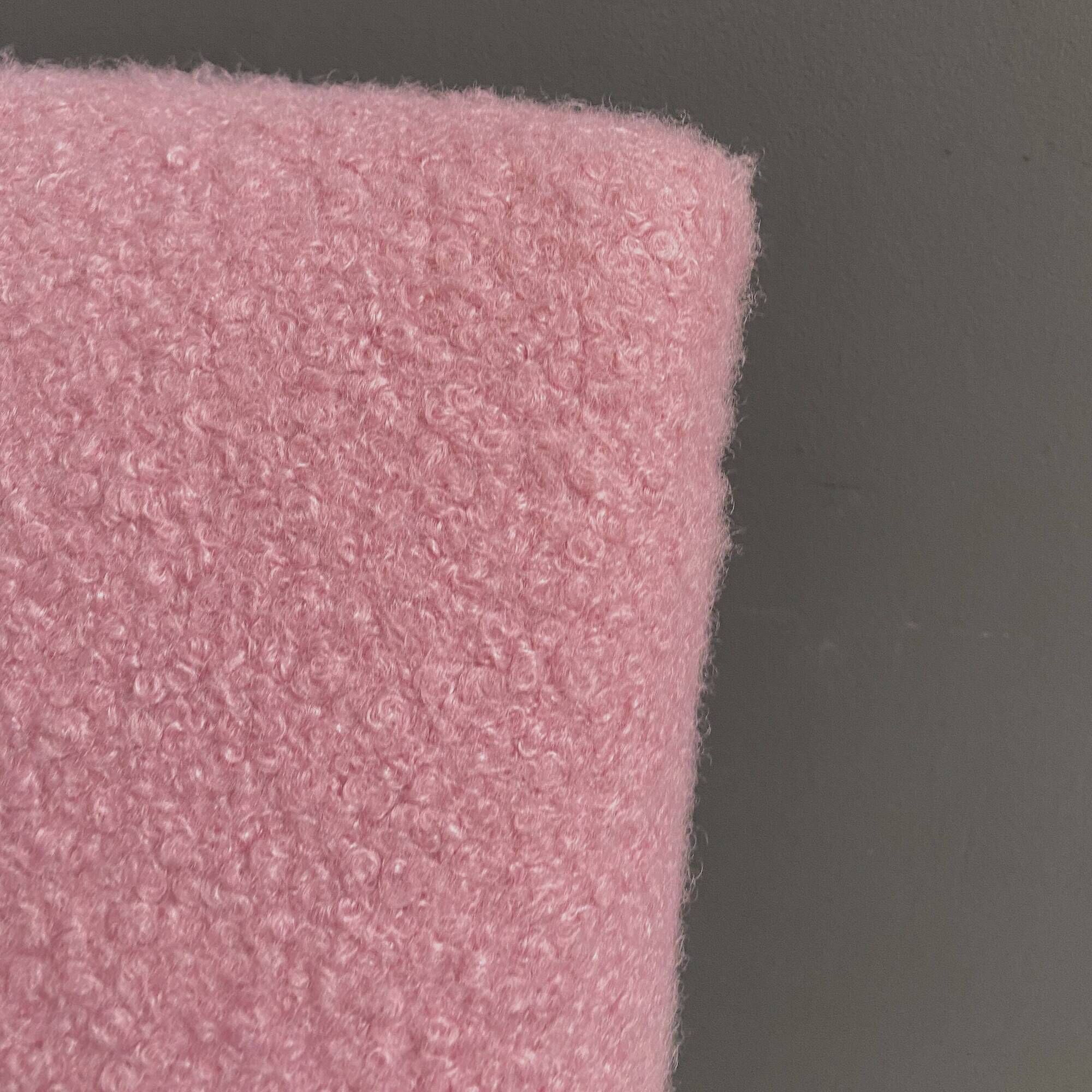 Pink arm chair by Jiri jiroutek 1960s reupholstered in boucle pink
