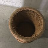 Rattan stool and rope years 70