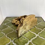 Baroque style wall console shelf in gilded wood