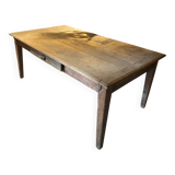Large oak farmhouse table from the late 19th century