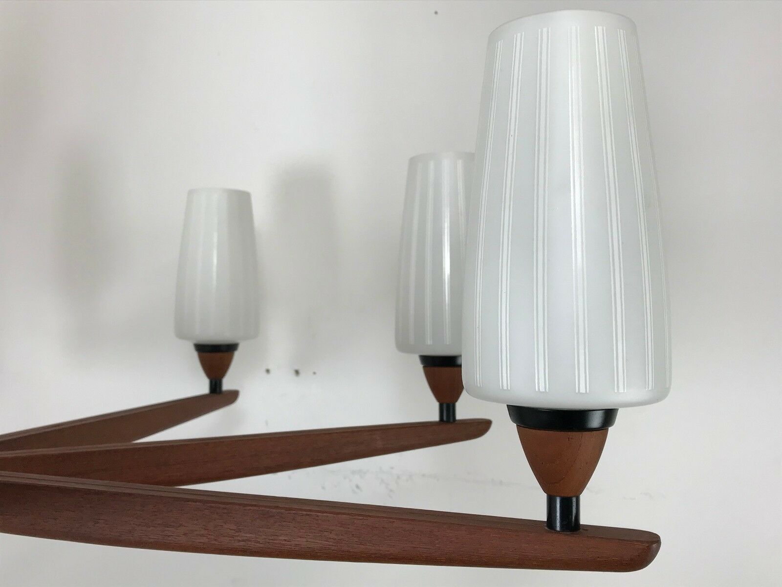 60s 70s teak chandelier Chandelier Uno & Osten Kristiansson for Luxus