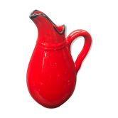 Ancien pichet céramique rouge années 70 vintage