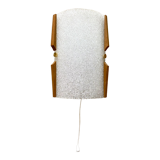 Vintage wall lamp perspex and wood