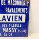 Old enamelled plate 1960 such 7 digits