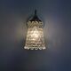 Old brass swan neck wall light and transparent glass tulip vintage decoration