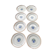 8 flat plates, model art deco, la louvière