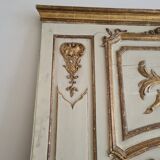 Trumeau second half 18th in lacquered and gilded wood