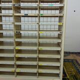 Vintage post office sorting boxes