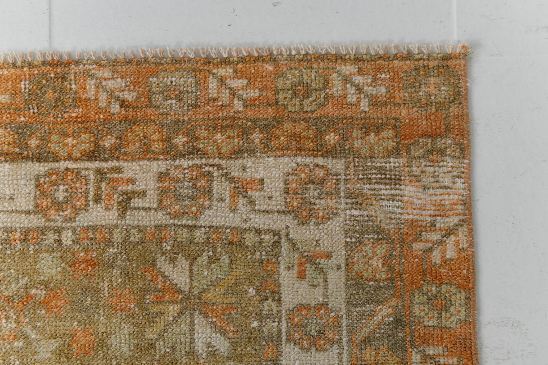 3x12 1960s antique vintage runner rug