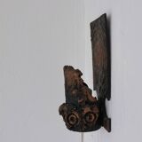 Brutalist ceramic wall sconce by Jouko Kytömaa | Finland | 1970s