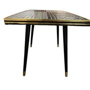 Table basse vintage mosaïque / table d'appoint / table à carreaux