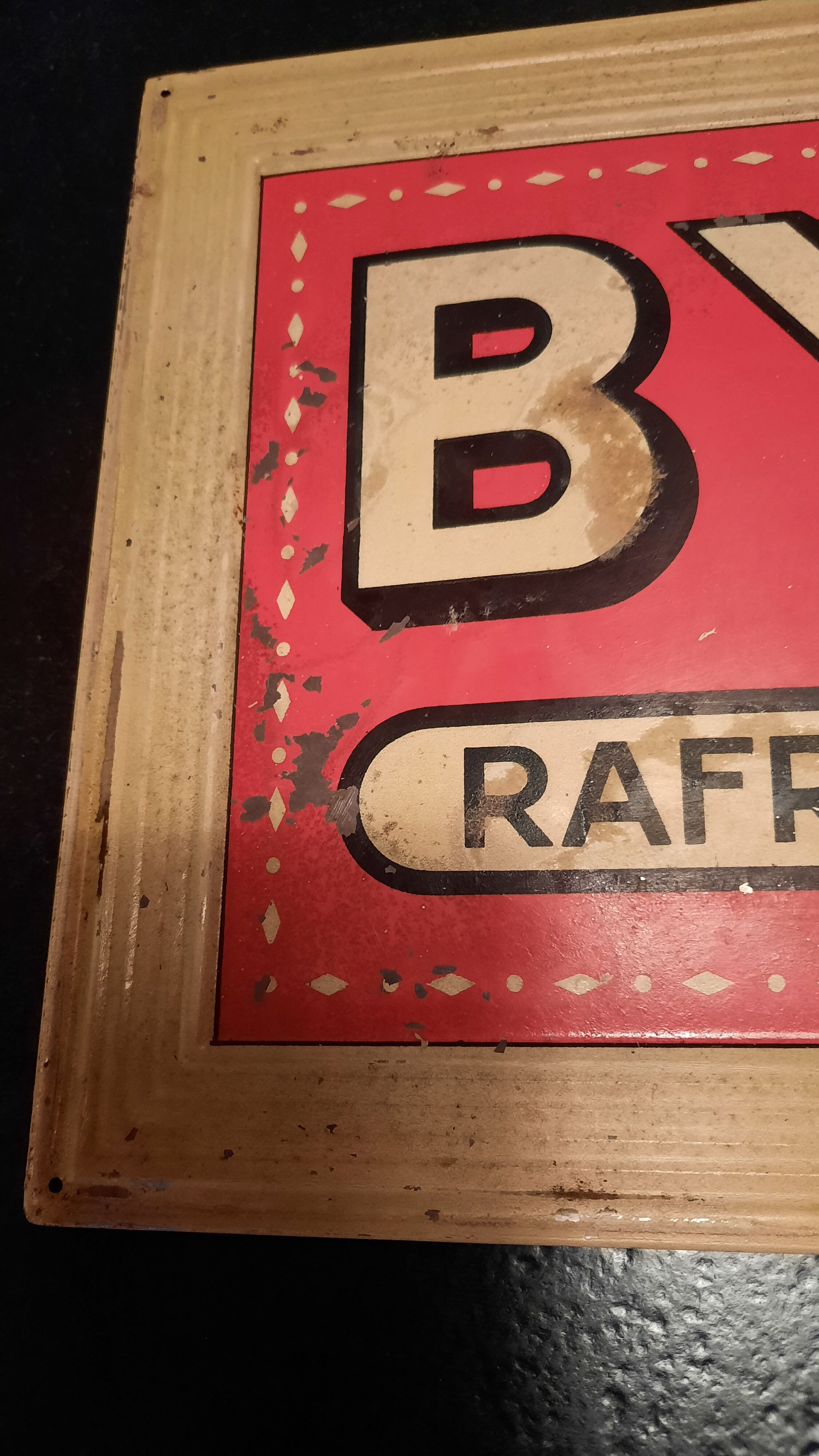 Advertising painted plaque