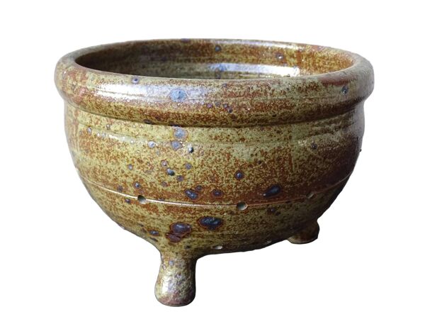 Grande passoire vintage française en céramique