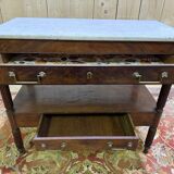 Dessert / Console in mahogany and marble in the Louis XVI style.