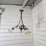 Ancien lustre en bronze 4 lumières