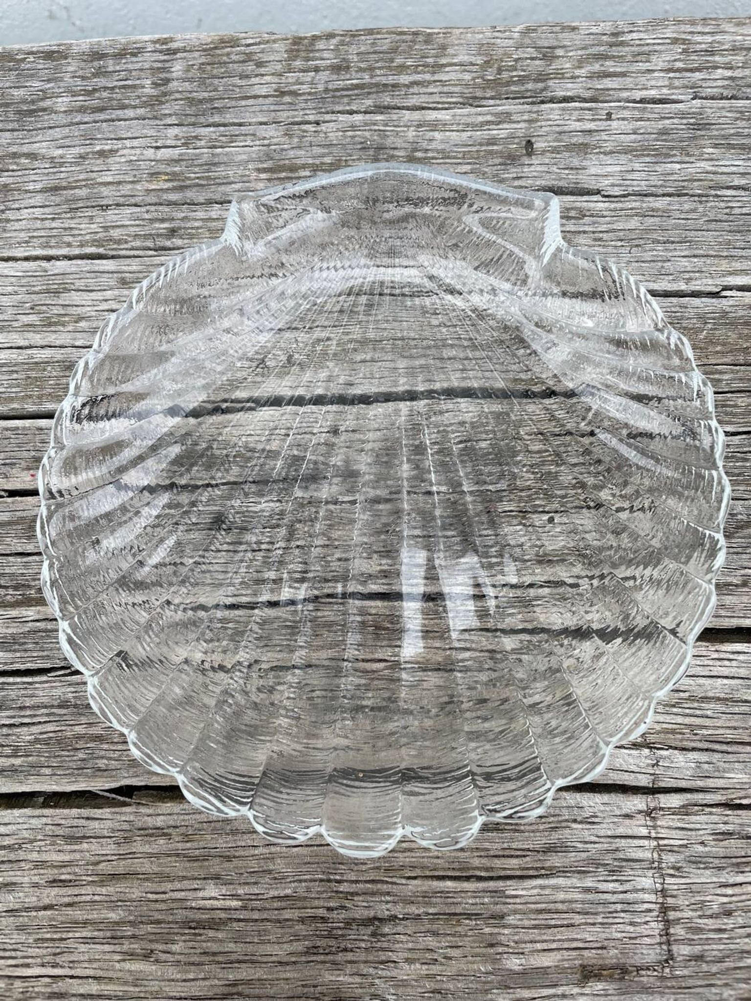 Coupelle coquillage en verre vintage
