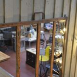 Metal industrial window mirror 102x108cm