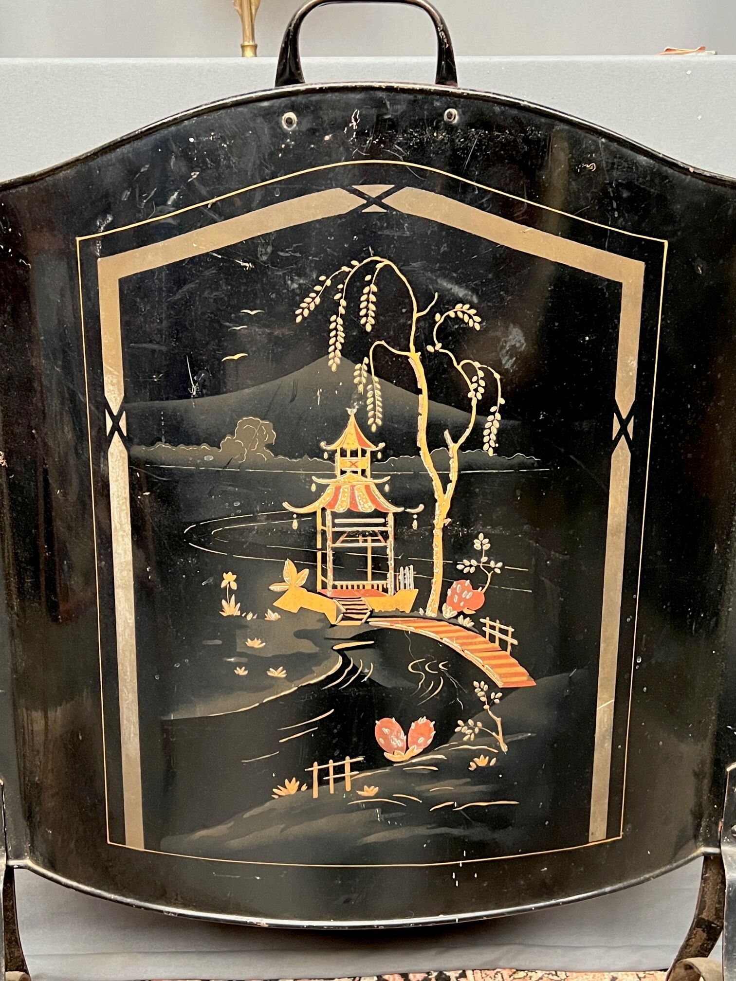 Old fireplace screen