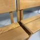 XL architectural modernist solid beech wooden bench 1960’s