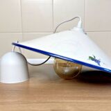 Vintage white ceramic chandelier lampshade decorated with grape patterns
